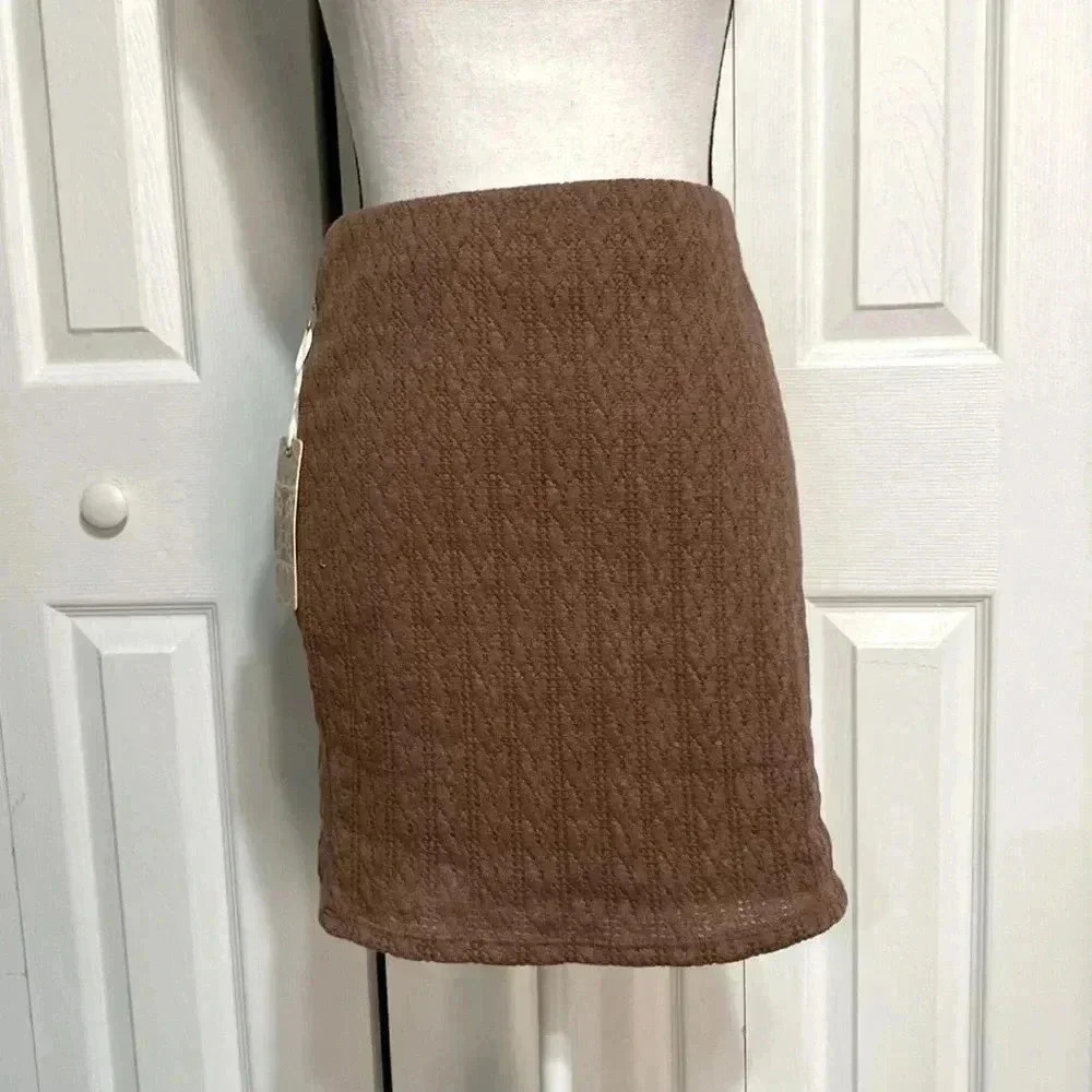 Iris basic knit lined skirt